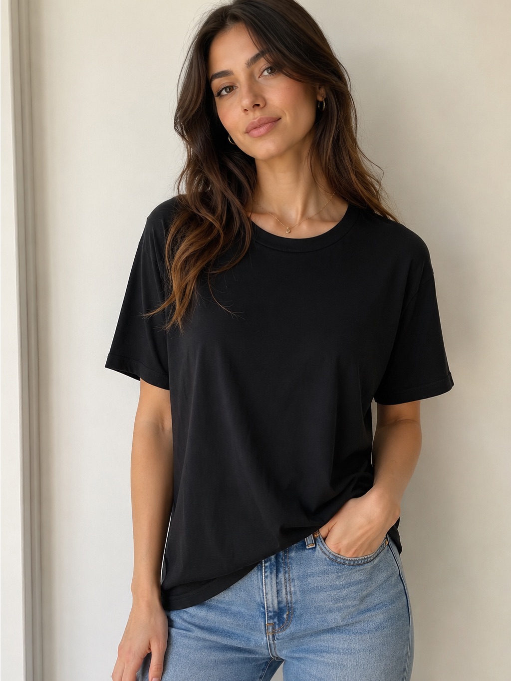 Nwt Time And Tru Black Modal Tee Xxl 20 Soft Stretch Crew Neck Top